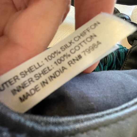 Chico’s Silk Chiffon Beaded Bag Sz L - Picture 4 of 9